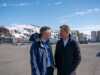 Direktør Arctic Energy Partners Kjell Giæver på besøk på Polarbase sammen med Terje Aasland, energiminister. 