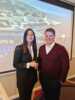 Møteleder for leverandørseminaret Barents Blue Marit M. Vambheim, Energi i Nord, og Tom Eirik Lysmen Jakobsen, Manager Hammerfest Horisont Energi. 