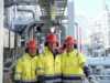 Leif Ove Skår, Equinor Styrke, Terje Aasland, energiminister og Frode Alfheim, Styrke, ombord Johan